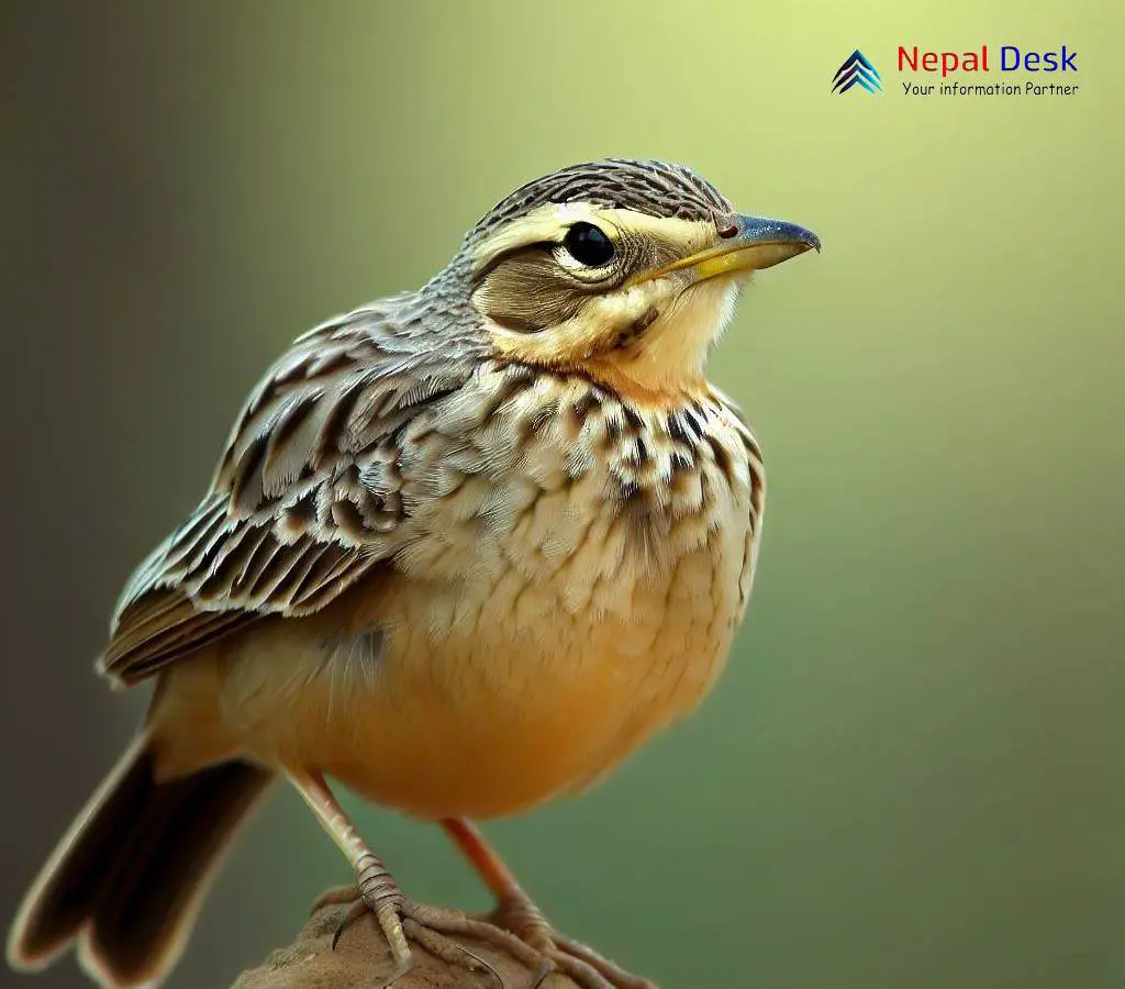 Bengal bush lark Melodious Dancer of the Grasslands Nepal Desk